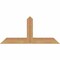 Ekena Millwork Portland Timber Gable Bracket, Western Red Cedar, 36"W x 16"H x 3 1/2"D x 3 1/2"F, 11/12 Pitch GBW036X16X0404POR00SWR - alternate 1